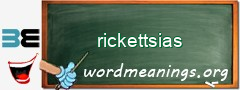 WordMeaning blackboard for rickettsias